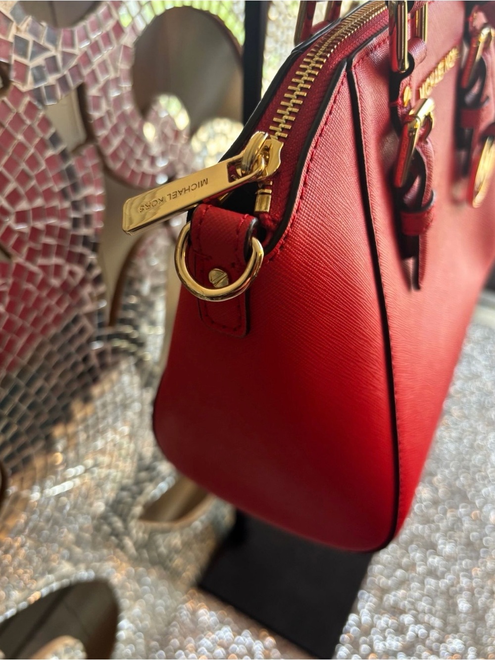 ⭐️Michael Kors Red Saffiano Leather Satchel - Picture 6 of 9